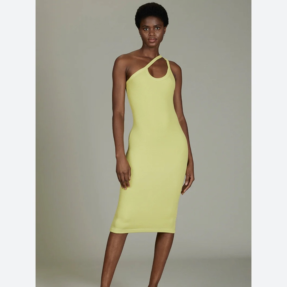 MEDIUM ALIX NYC SUMMER LIME GREEN KIWI GREEN PAULIS TANK POPOVER DRESS N…